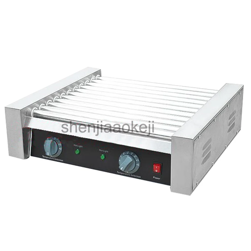 

FY-011 электрическая антипригарная роликовая машина для сосисок хот-дог, коммерческая машина для сосисок из нержавеющей стали, 11 палочек