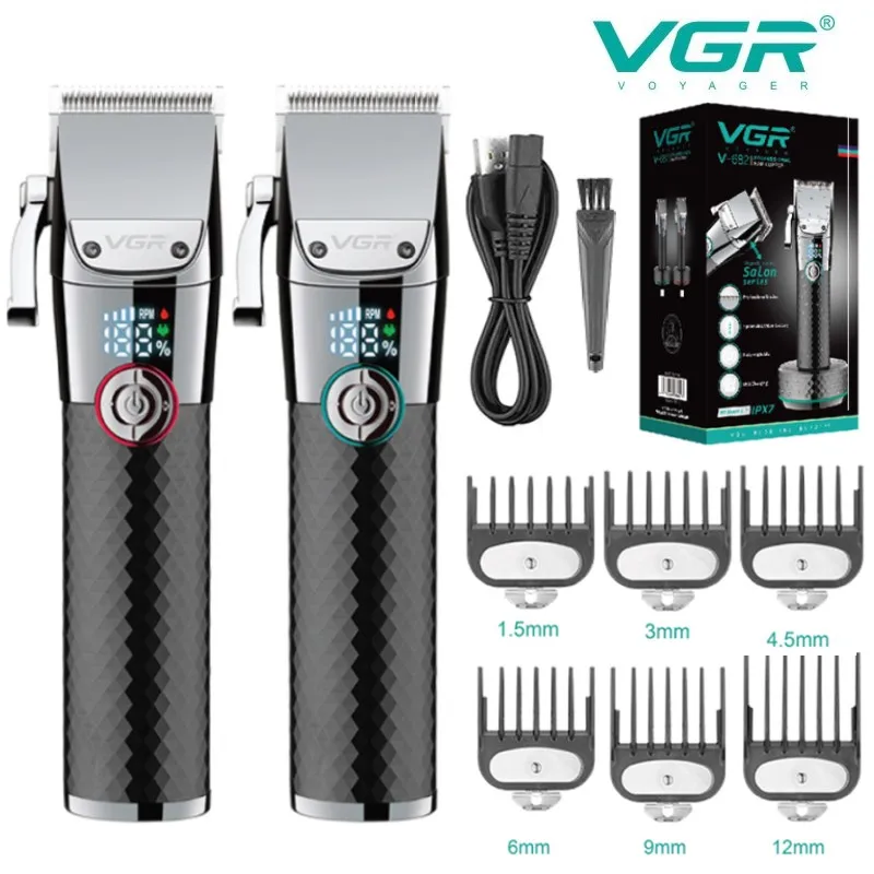 Professional Electirc lithium Ion hair trimmer for men powerful beard hair clipper wet dry hair cutting machine adjustable