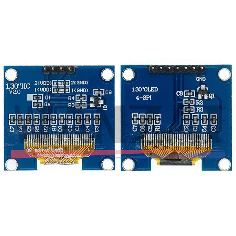 Светодиодный модуль O 1 3 дюйма Белый/Синий SPI/IIC I2C с цветным общением 128X64