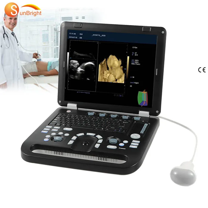 

15" large screen 3D 4D color doppler PW CW laptop portable ecografo portatil professional Cardiac testing ultrasound machine
