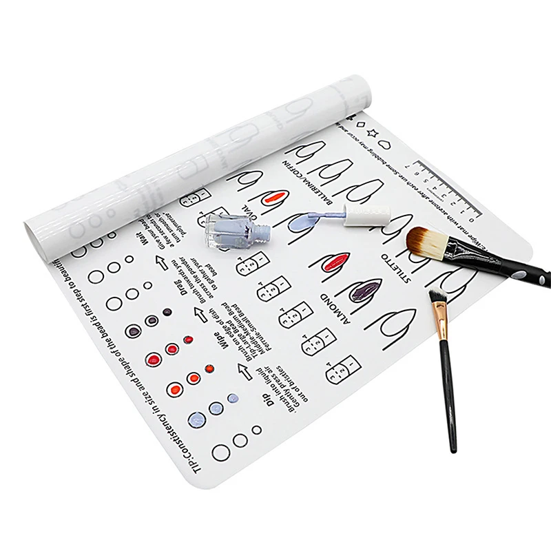 1 шт. силиконовый акриловый лист для практики ногтей портативная цветовая