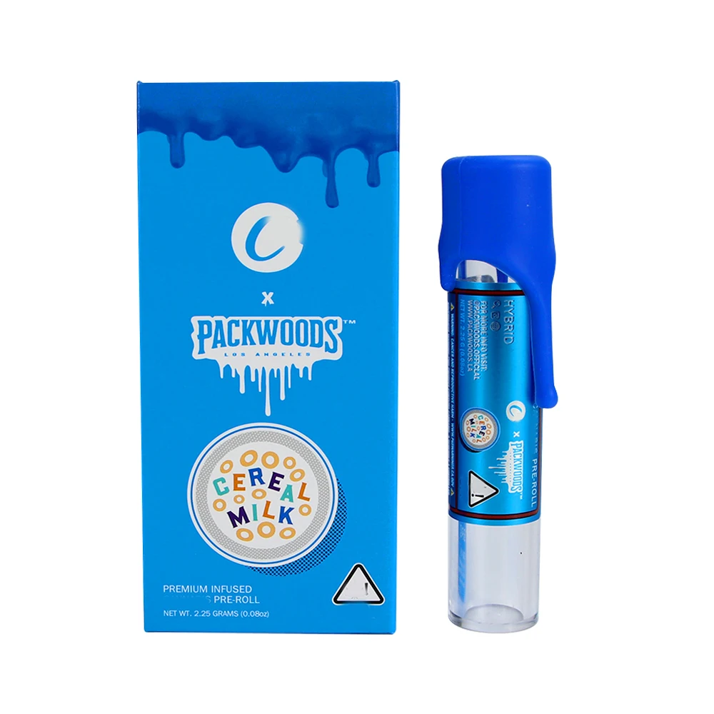 

Packwoods Child Resistant Plastic Tube 2G Dry Herb Flower Empty Storage Bottles Clear Preroll Joint Tanks Silicone Cap Cartridge