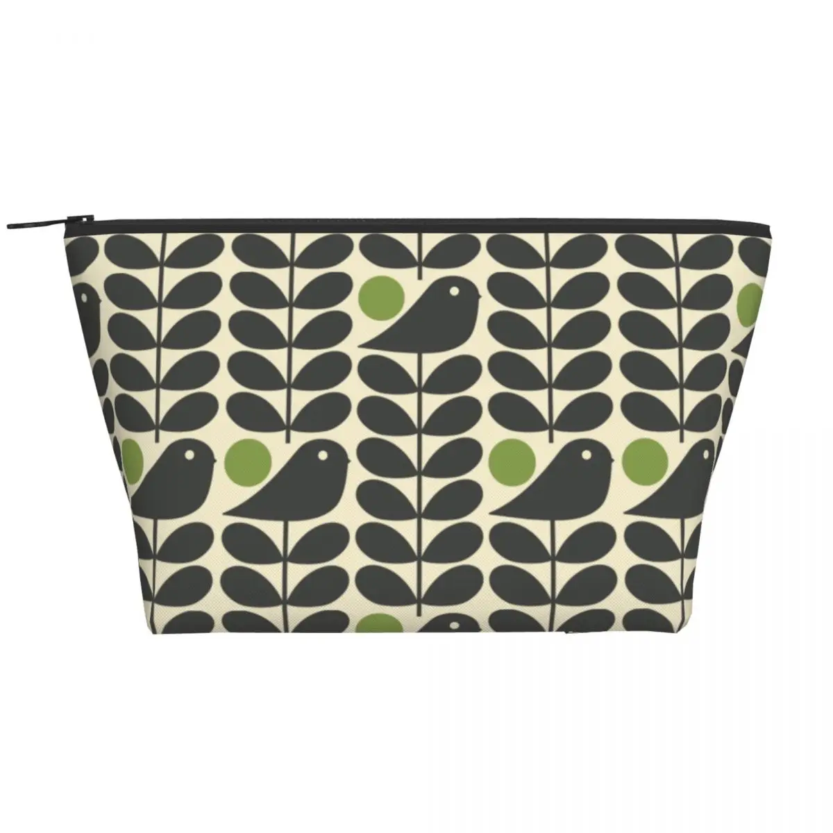 

Orla Kiely Dark Color Makeup Bag for Women Travel Cosmetic Organizer Cute Scandinavian Flower Scandi Retro Storage Toiletry Bags