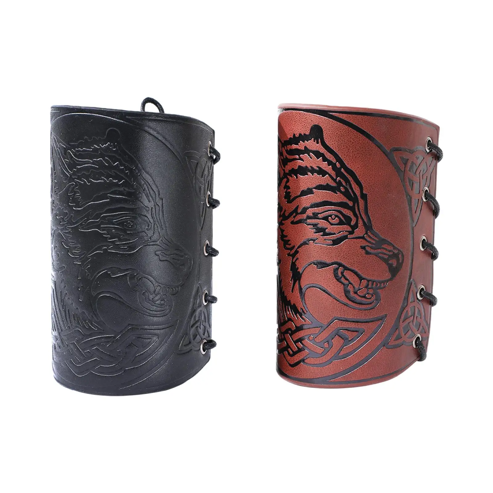 

Viking Bracers Arm Armor Cuff Wolf Wrist Guard Wristband for Cosplay Women