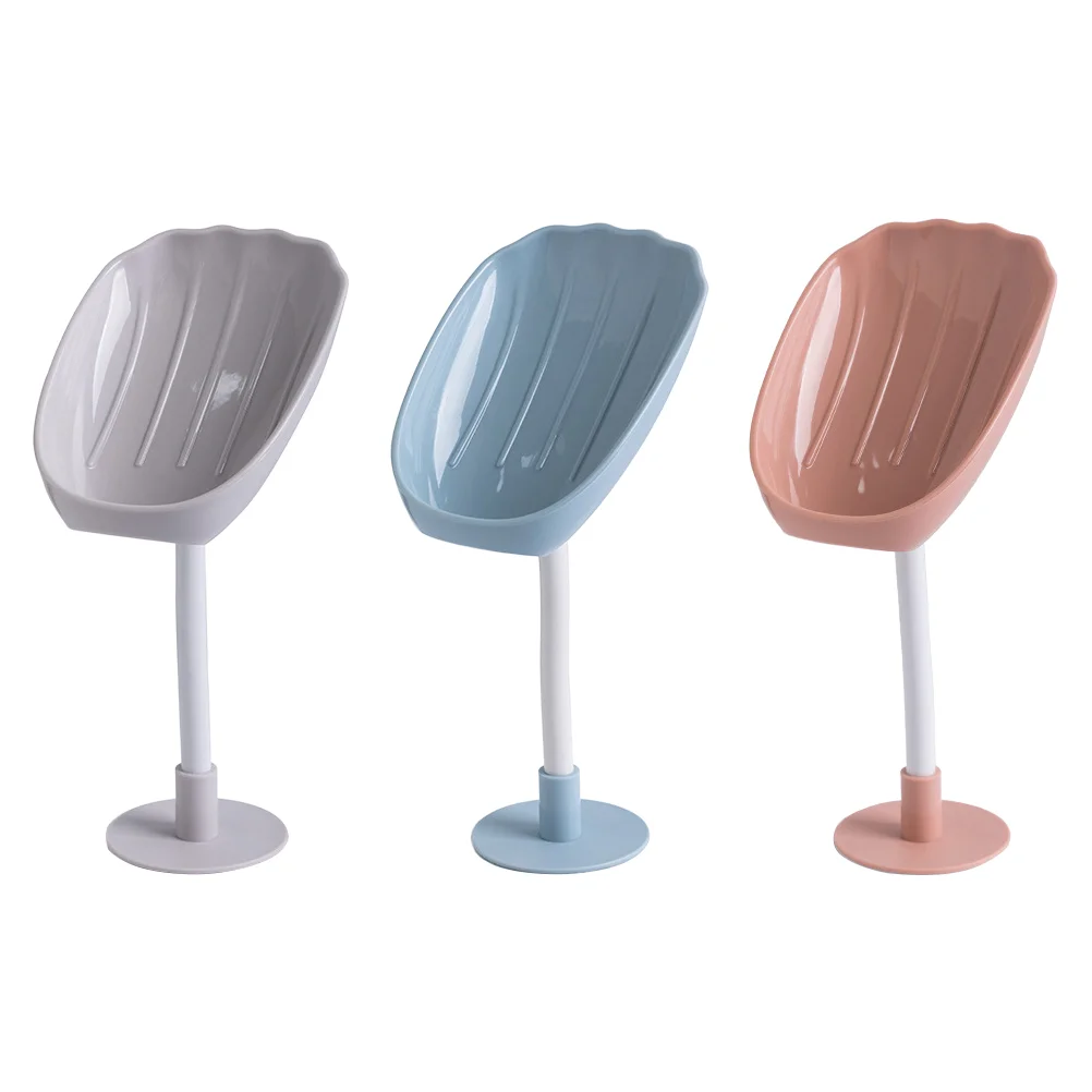 

3pcs Soap Dishes Shower Soap Holders Nail Free Soap Racks Bathroom Organizers