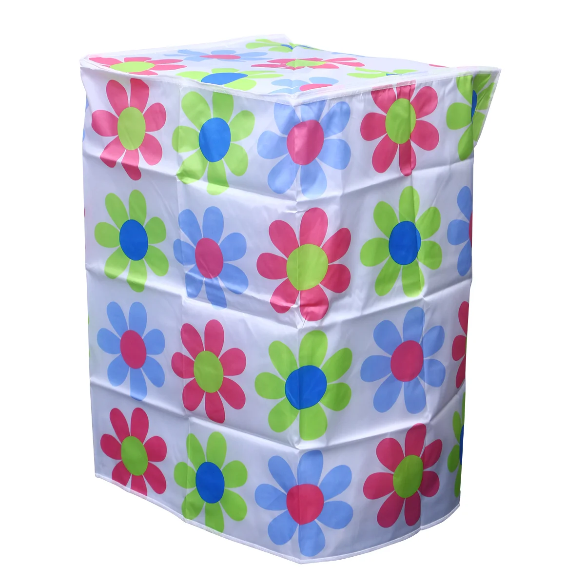 

1 PC Washing Machine Cover Floral Polyester Satin Cloth Washer Protector Washing Machine Case