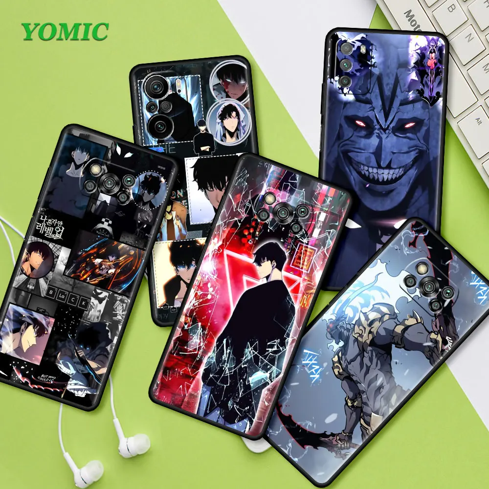 

Soft Bags For Xiamo Mi Poco X3 NFC M3 11 Lite 11T 12 10T 9T F3 M4 Pro 5G Note 10 Black Cover Phone Case Anime Solo Leveling Capa