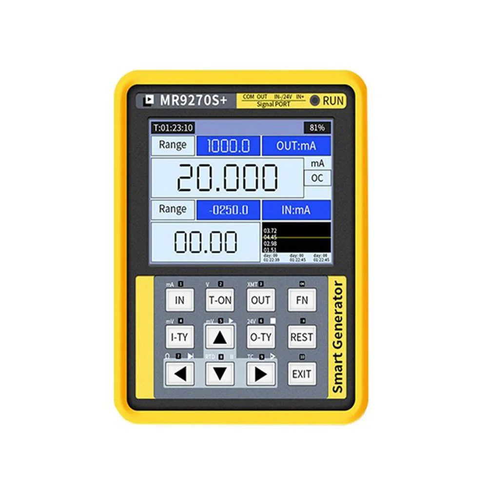 

MR9270S Signal Generator Current And Voltage Calibrator PT100 Thermocouple Pressure Transmitter Recorder Frequency