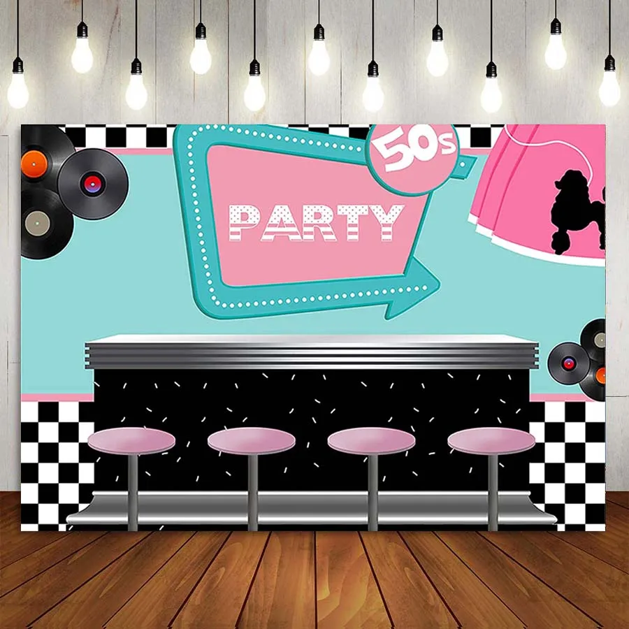 

Виниловый фон для фотосъемки в стиле 50-х годов, 5 х3 фута, 1950-х годов