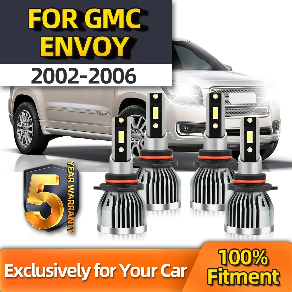 

Лампа для автомобильной фары Crossfox светодиодный 120W Plug-N-Play High 9005 Low 9006 Super Lights Bulb Canbus Turbo Fan для GMC Sent 2002-2006