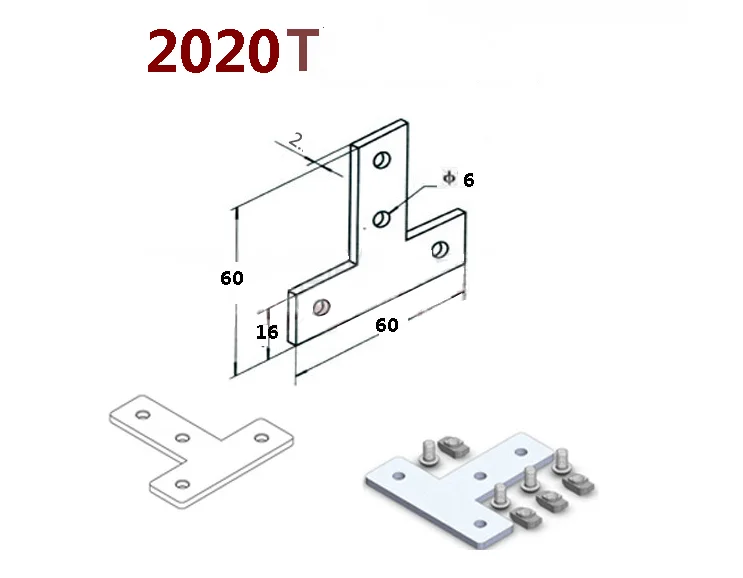 

5 шт. угловой кронштейн LIXIU для профиля 2020/3030/4040