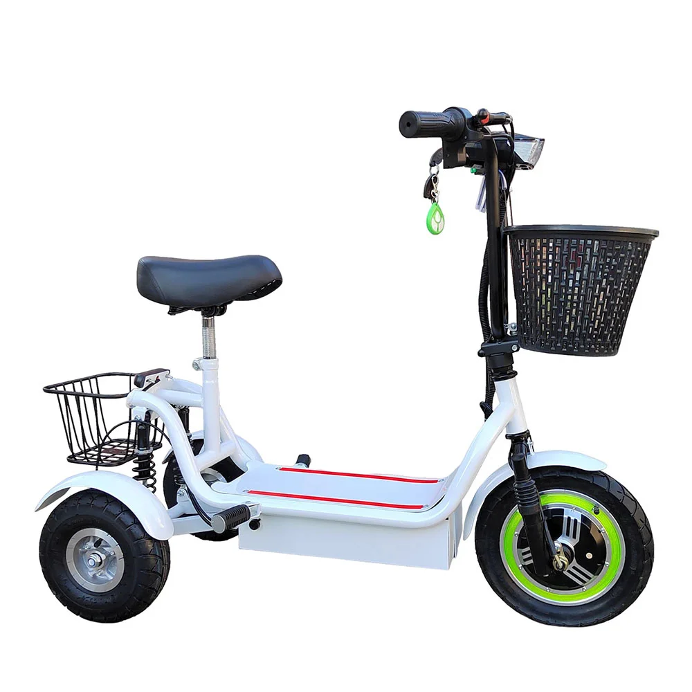 

Электрический трехколесный велосипед для взрослых, портативный старый скутер, 36 В, домашний дорожный автомобиль, мягкая подушка, регулируемое шасси