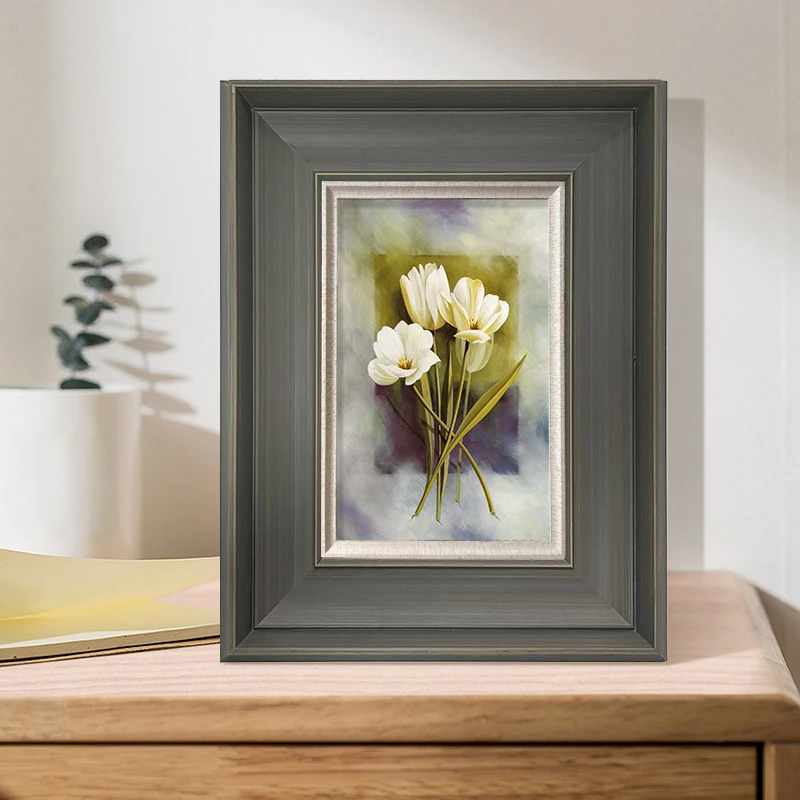 Рамка для картины маслом из цельного дерева фоторамка в европейском стиле ретро