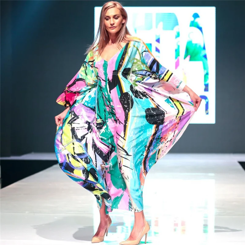 

Женский купальник 2022, Пляжное платье, летний костюм для одежды, хлопковая свободная эластичная накидка с принтом и высокой талией, блестяще...