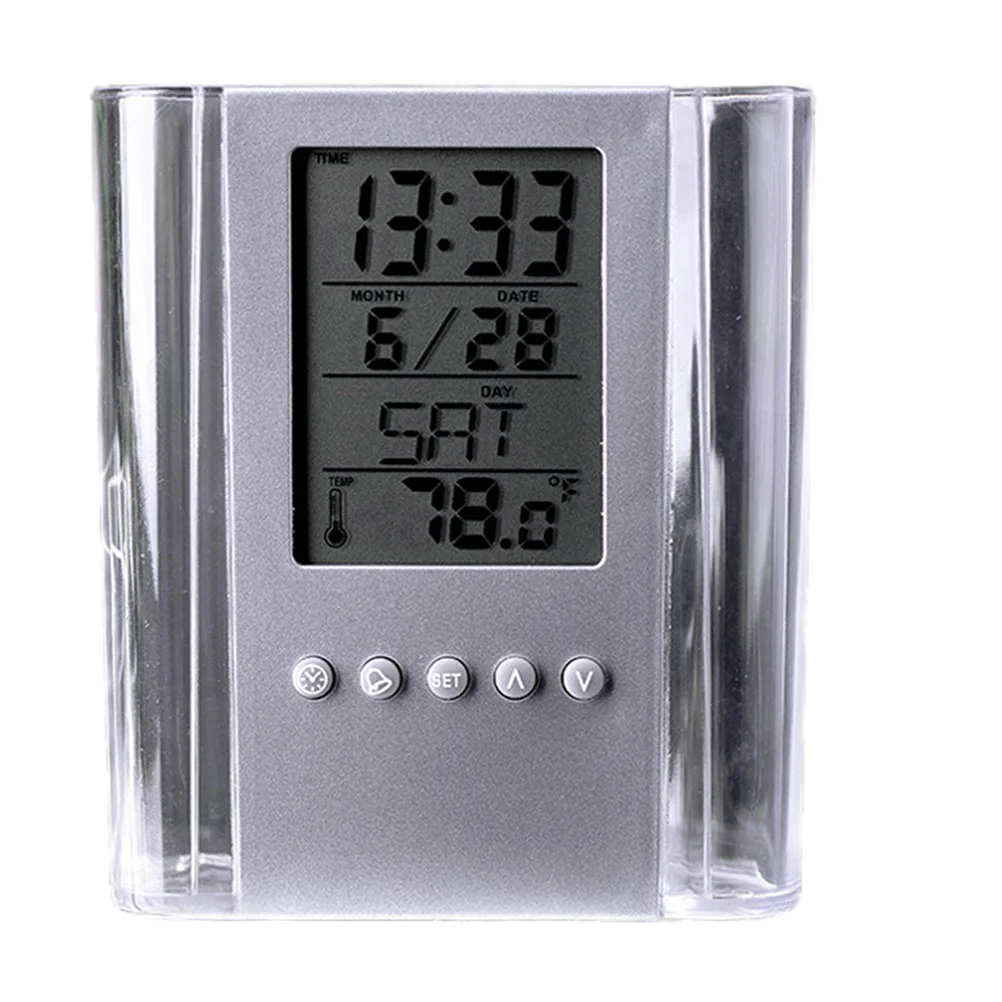 

Calendar Cup Digital Pen Cup Desktop Holder Multi-function Pen Holder