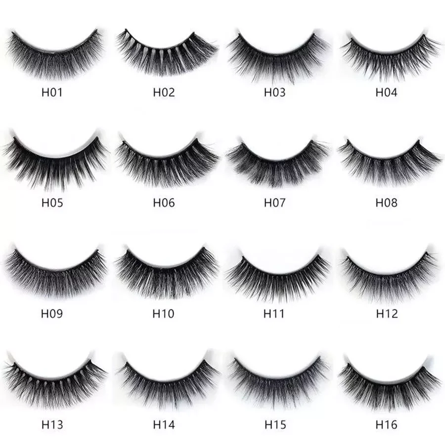

NEW 2/10/50Boxes 100% Real Fake Mink Eyelashes 3D Natural False Eyelashes 3d Mink Lashes Soft Eyelash Extension Makeup H13