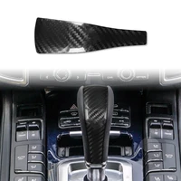 carbon fiber central console gear shift knob trim for porsche cayenne 11 17