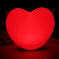 led night light usb rechargeable heart lamp touch dimmable silicone lamp for children bedside light bedroom decoration lighting