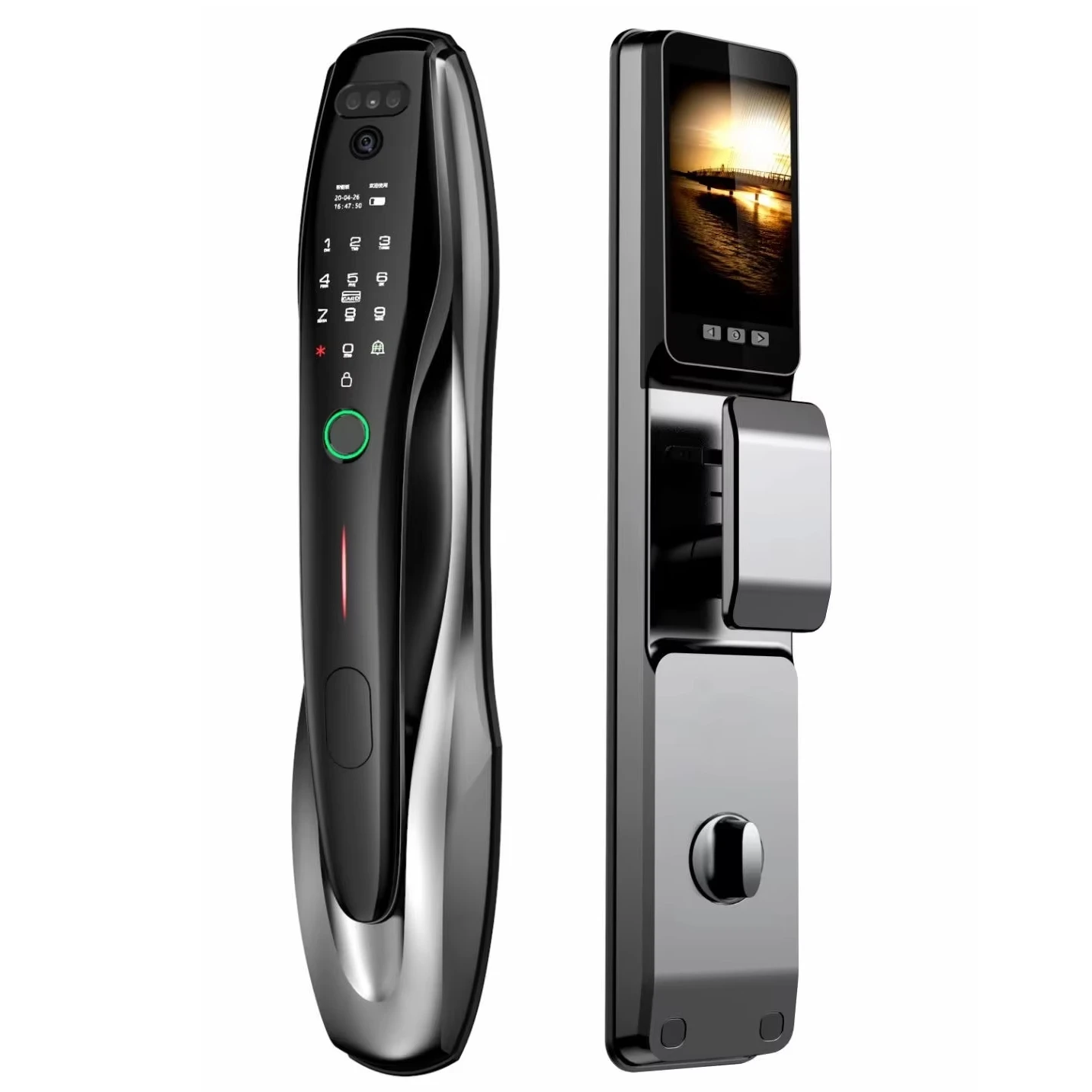 Фото oor Lock Домофон с отпечатком пальца Wi-Fi Умный дверной замокPLM-1 3D Засов для лица Smart D №2