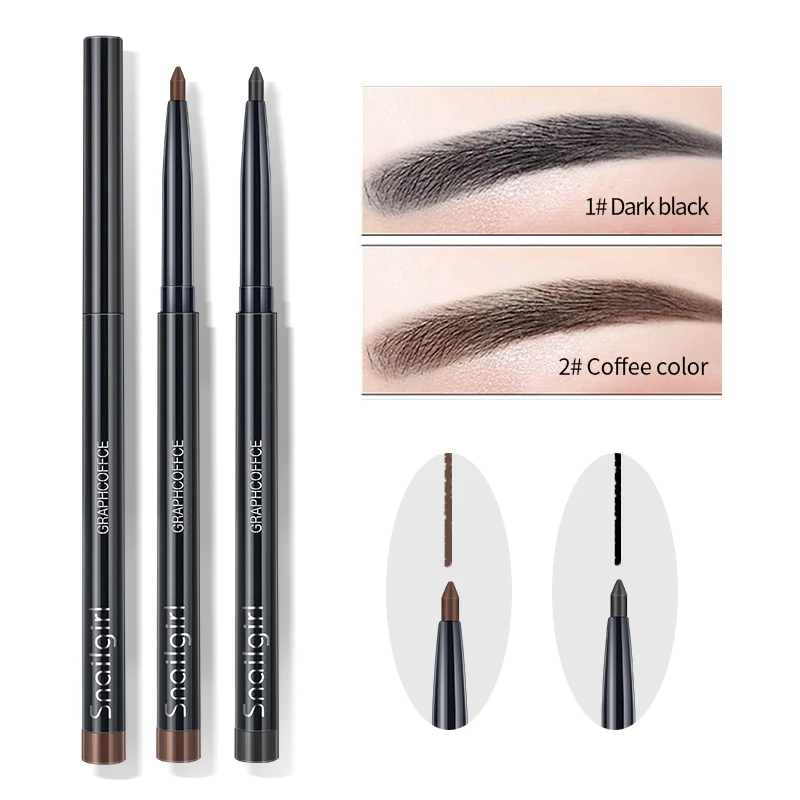 

1pk Eyebrow Pencil Waterproof Natural Sweat-proof Long Lasting Easy To Wear Black Brown Wood Eyebrow Pencil Cosmetics for women