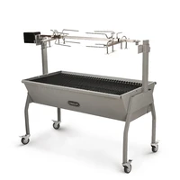 stainless steel whole lamb hog pork roasting machine bbq charcoal grills racks roaster spit rotisserie grill outdoor barbecue