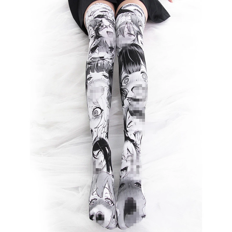 Anime Ahegao Hentai Cosplay Stockings Tshirt Panties Costumes Cartoons Printing Skirt Woman Costume |