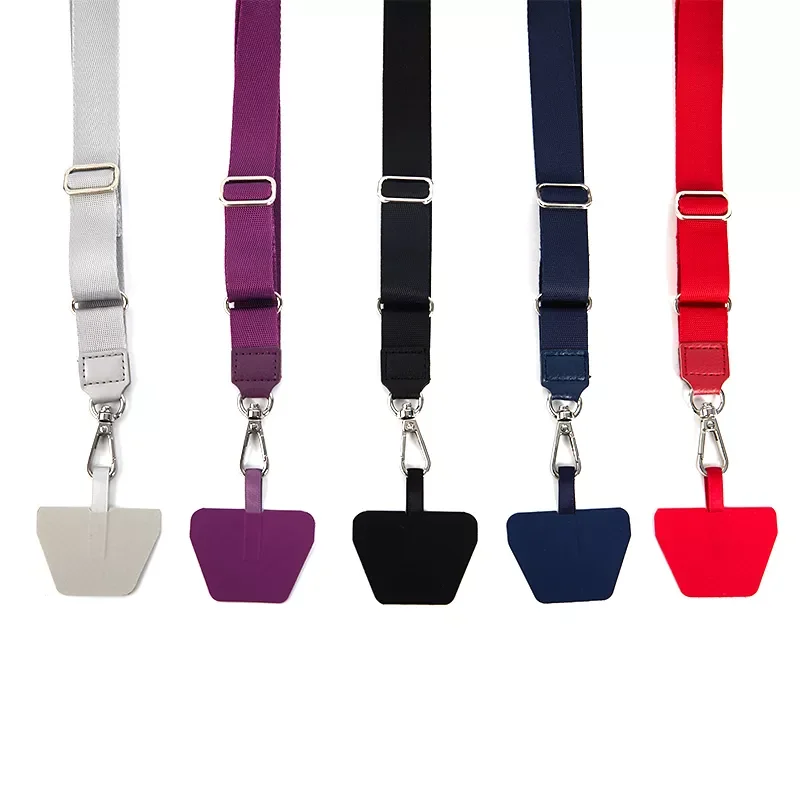 

1pc Polyester Adjustable Webbing Lanyard Transparent Wrist Lanyard Gasket Hanging Neck Sling Multifunctional Mobile Phone Rope