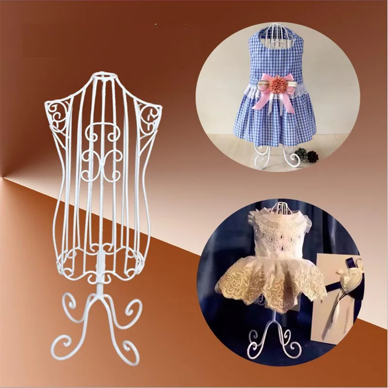 

Metal Pet Dog Clothes Display Stand Attractive Small Dog Clothes Rack Mannequins Model Hangers Accessories Pet Shop Supplies