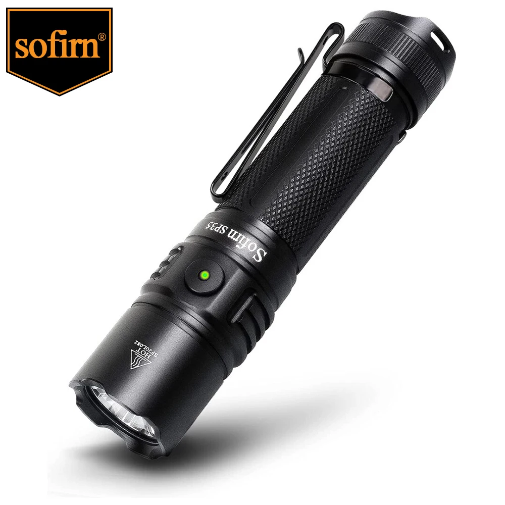 Sofirn SP35 21700 SST40 LED Flashlight 2A USB C Rechargeable 2200lm Torch Powerful EDC Tactical Light Hunting Lantern
