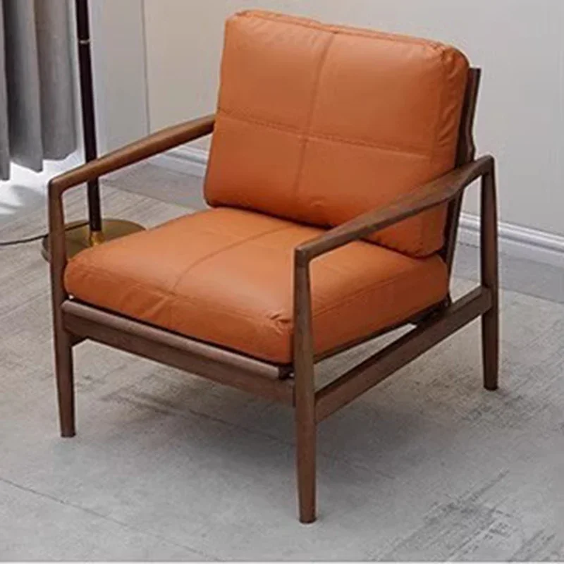 Эргономичный дизайнерский роскошный стул из массива дерева удобный коричневый