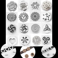 10pcs alloy sun seed beads flowers slider spacer beads for 5mm10mm12mm14mm flat leather cord diy jewelry making accessories
