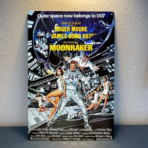 Металлический постер фильма Moonraker жестяная вывеска 20x30 см табличка