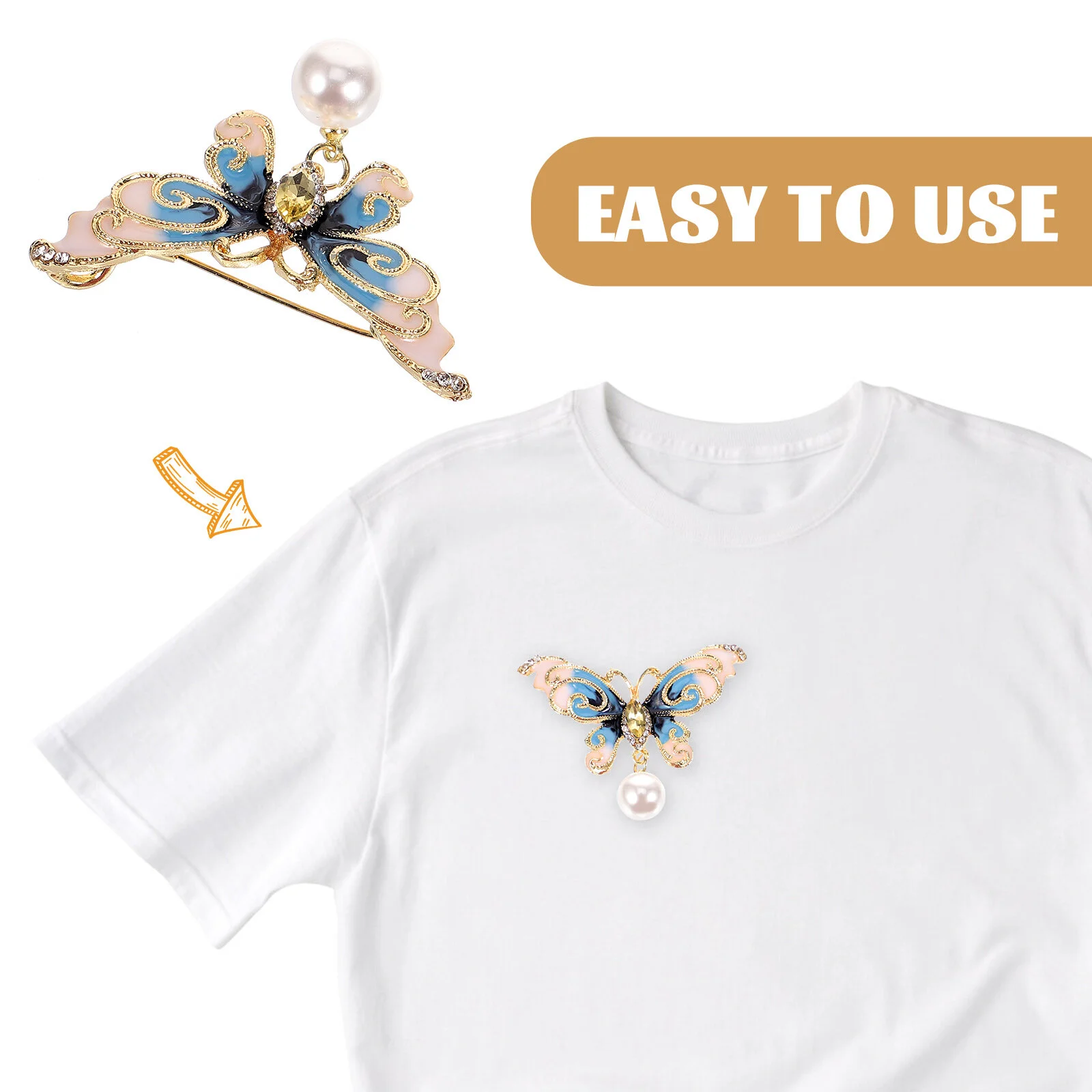 Ladies Hats Clothing Clothes Lapel Pin Brooch Backpacks Badge Alloy Rhinestone Women Miss