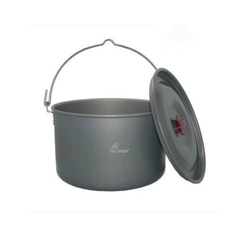 

Fire Maple 8L Big Capacity Aluminum Camping Pot Outdoor Hanging Pot Portable Camping Picnic Cookware 8000ml FMC-215