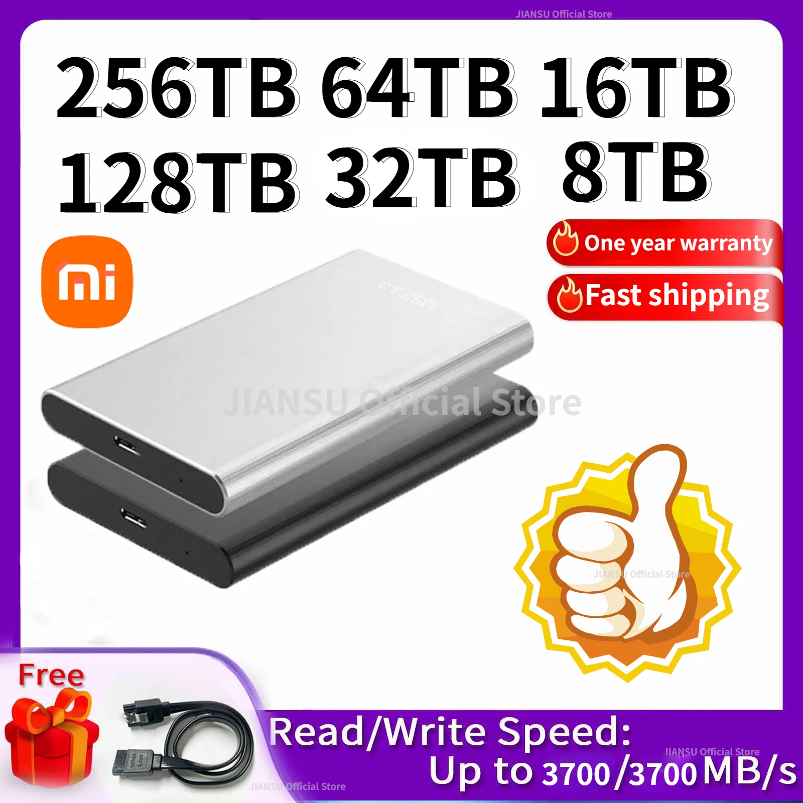 

New Original Portable High-Speed SSD 2TB/4TB/8TB/16TB/30TB External Hard Drive Mass Storage USB 3.0 Interface Memory Hard Drive