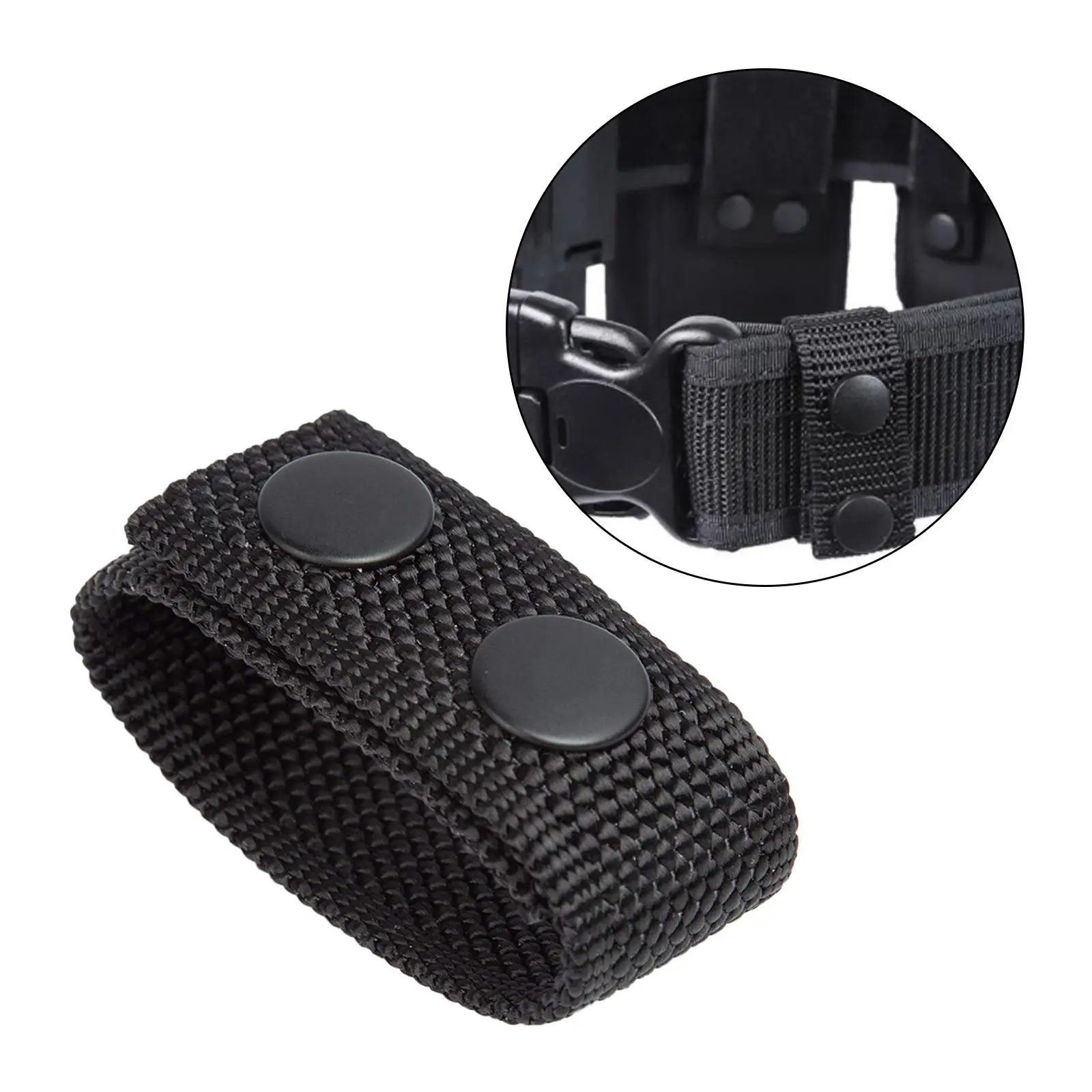 

Durable Duty Belt Buckle Fixing Wide Belt Double Snaps Keeper Holder Stopper Loops for Outdoor Sports Accessories