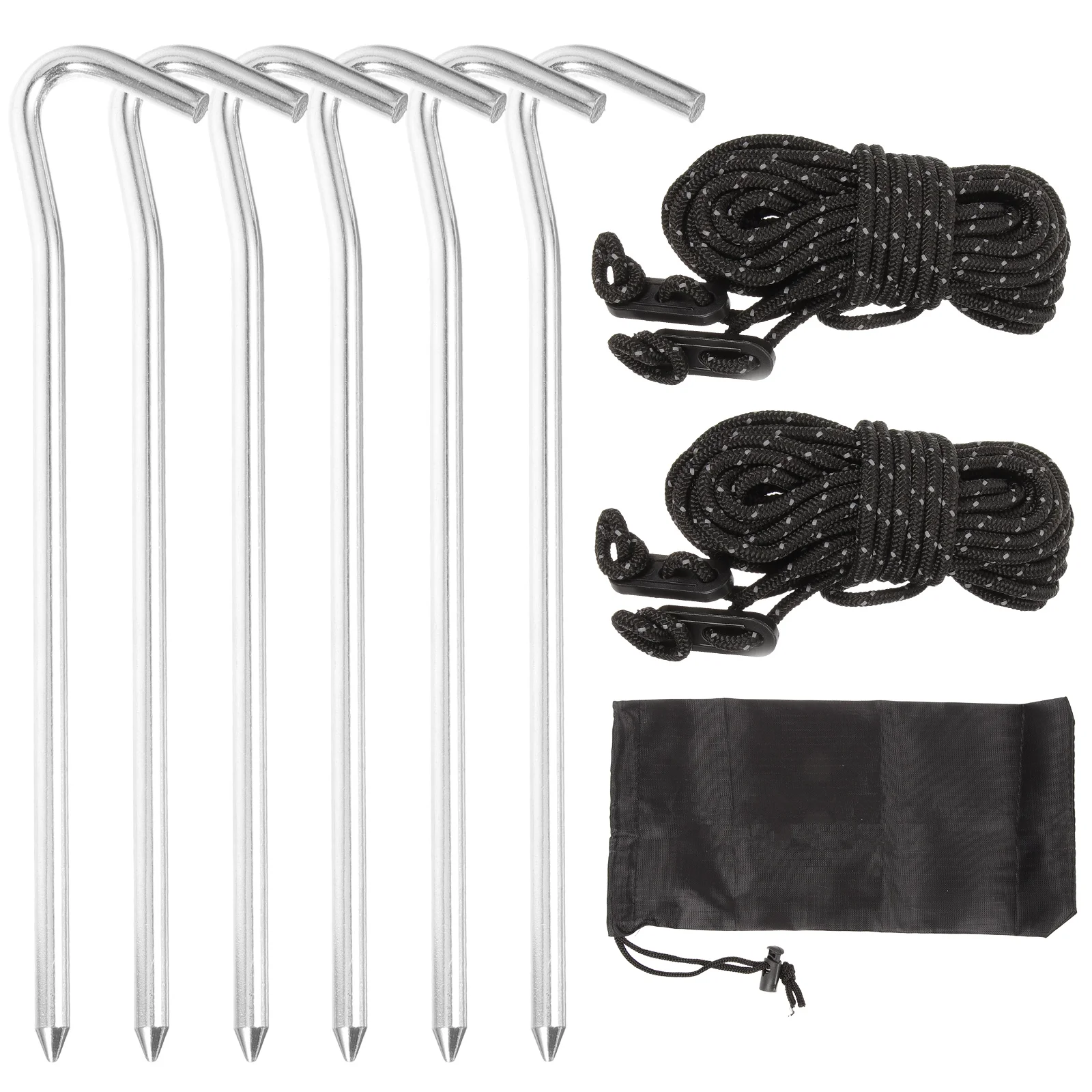 

1 Set of Tent Stakes for Camping Outdoor Windproof Rope Small Tent Stakes Heavy Duty Tent Pegs