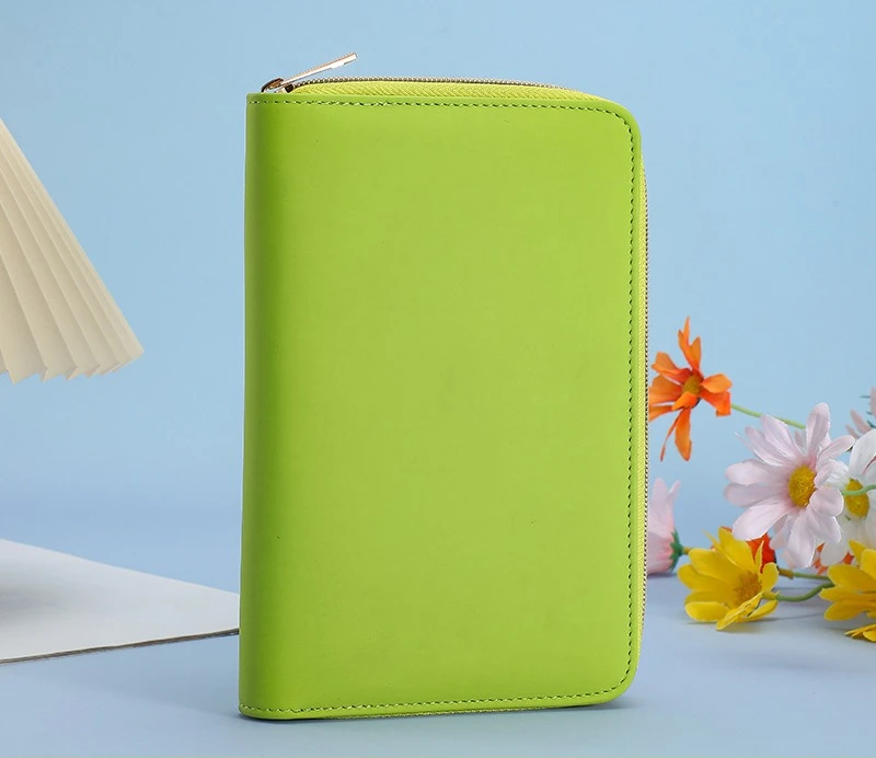 

Сумка на молнии A6 с миндальным печеньем и 100 листов, внутренняя страница, искусственная кожа, переплет «сделай сам», фотокарточки, коллекционная книга, дневник, планировщик, канцелярские принадлежности