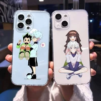 anime hunter x hunters phone case for iphone 13 12 11 8 7 plus mini x xs xr pro max transparent soft