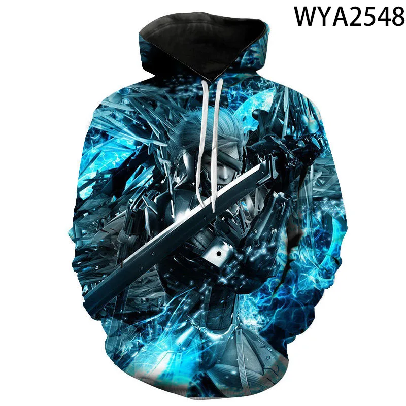 

Толстовка с длинным рукавом для мужчин и женщин, однотонная уличная одежда с 3D принтом и металлическим снаряжением, пуловер для мальчиков и девочек, 2020