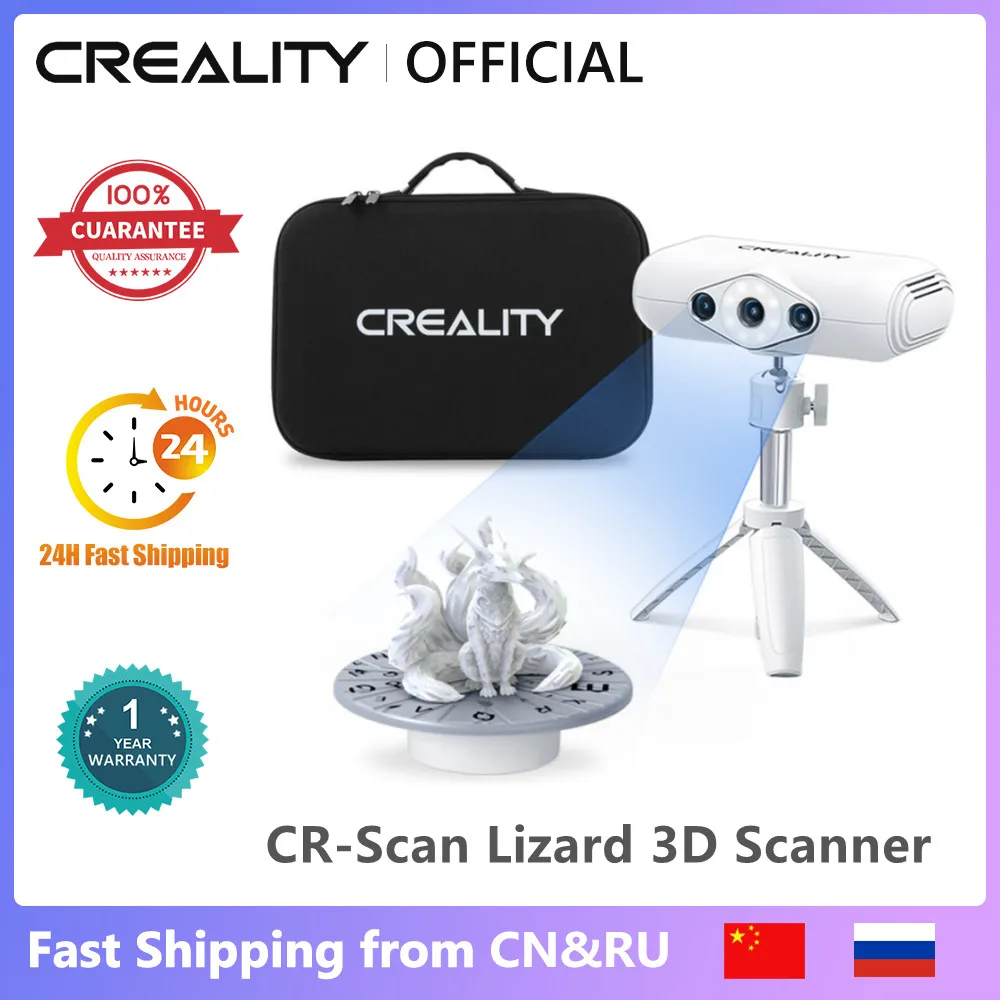 Creality Original 3D Scanner CR-Scan Lizard 0.05mm Accuracy Scans Black Objects Scans Stick Free Scans For All 3D Printers New