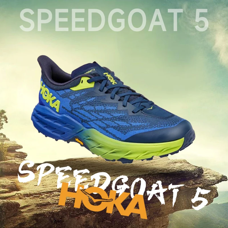 

HOKA Men Trail Running Shoes SPEEDGOAT 5 All Terrain Off-road Trekking Shoes Ultra-light Anti-skid Outdoor Road Sneakers Male