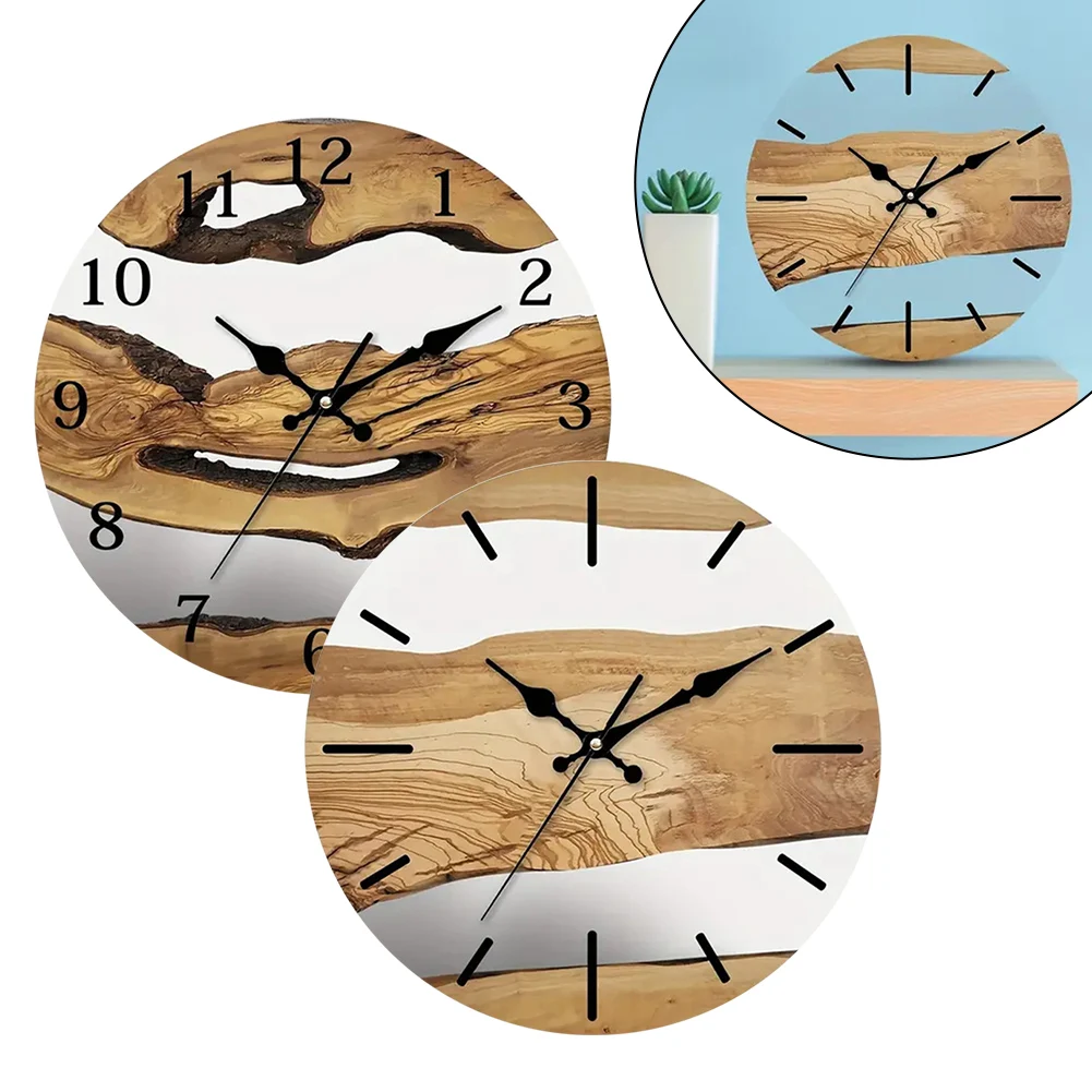 Нетикающие настенные часы Часы из закаленного стекла Кухня Прочность Простая