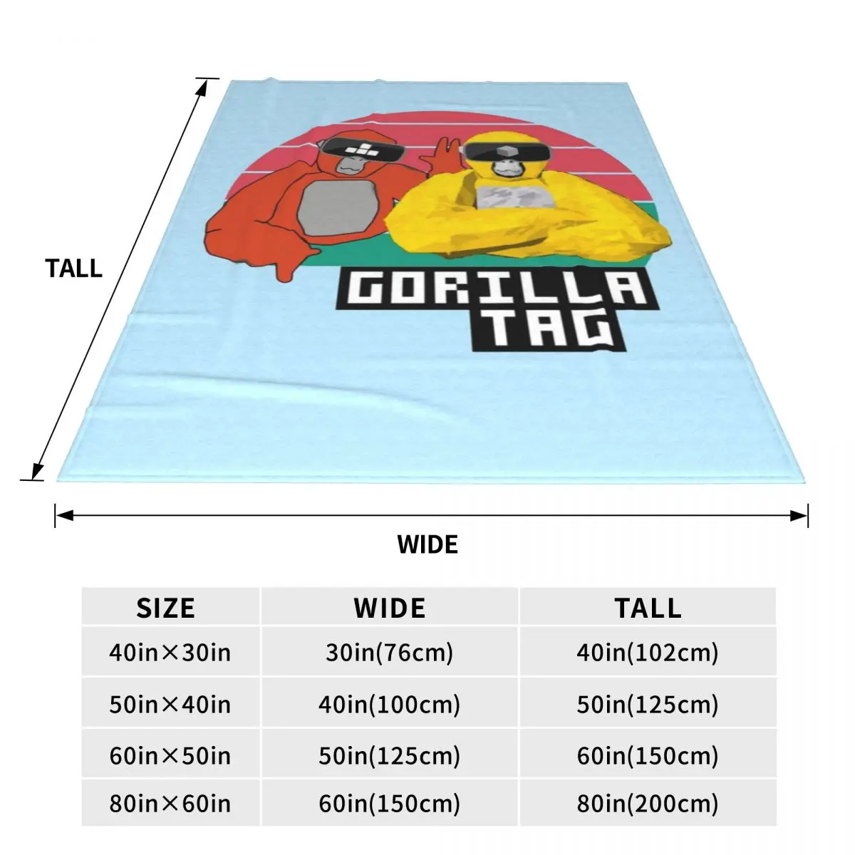 Одеяло Gorilla Tag Maker Vr фланец текстильный декор портативные супер мягкие одеяла