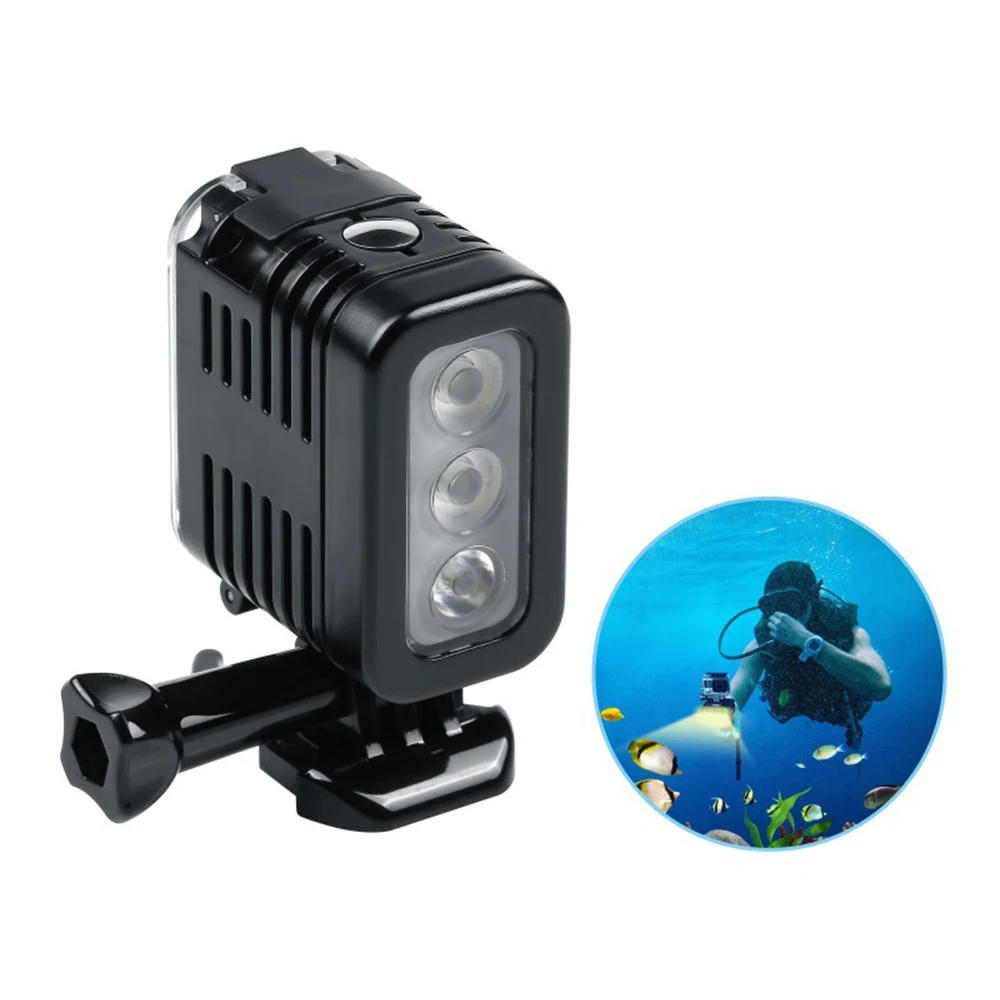 

45 метров водонепроницаемый видео светильник для дайвинга светодиодная точечная лампа для Gopro Go Pro 11/10/9/7 подводный заполняющий светильник аксессуары для экшн-камеры