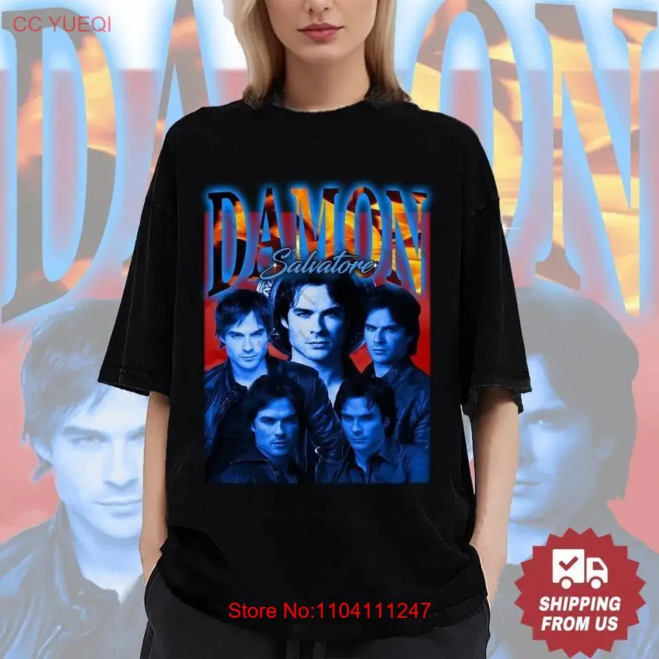 Футболка в стиле ретро Дэймон Сальваторе TVD SweaT The Vampire Diaries ТВ-серия Фан-товары с