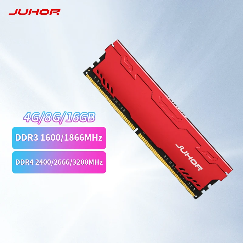 ОЗУ JUHOR DDR4 4 ГБ 8 16 2400 2666 3000 3200 Memoria Ram DDR3 1600 1866 Новая память для настольного