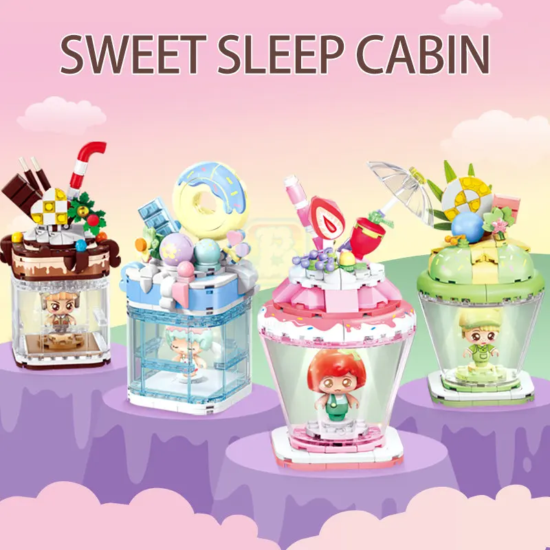 

SEMBO Лот леденцы планета клубника шоколад маття крем освещение кирпичной спальной кабины 4 комплект Милая гурмана игрушка для девочки подарок