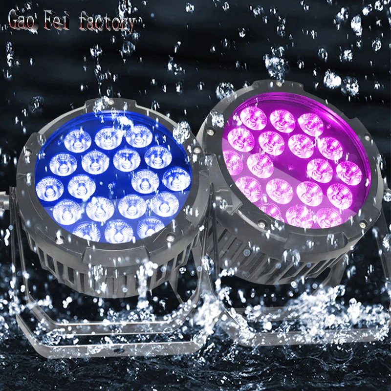 Светодиодный водонепроницаемый светильник Par 18x18 Вт RGBWA + UV 6in1 уличное сценическое