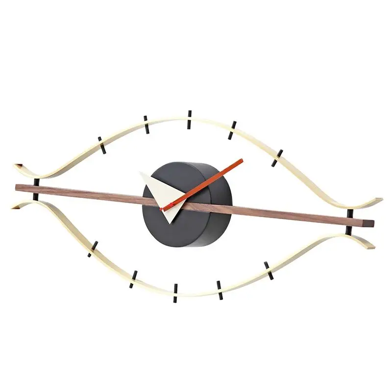 

Wall Clock Metal Creative Eye Clock Nordic Wooden Wall Watches Home Decor Living Room Duvar Saati Gift Ideas SC568